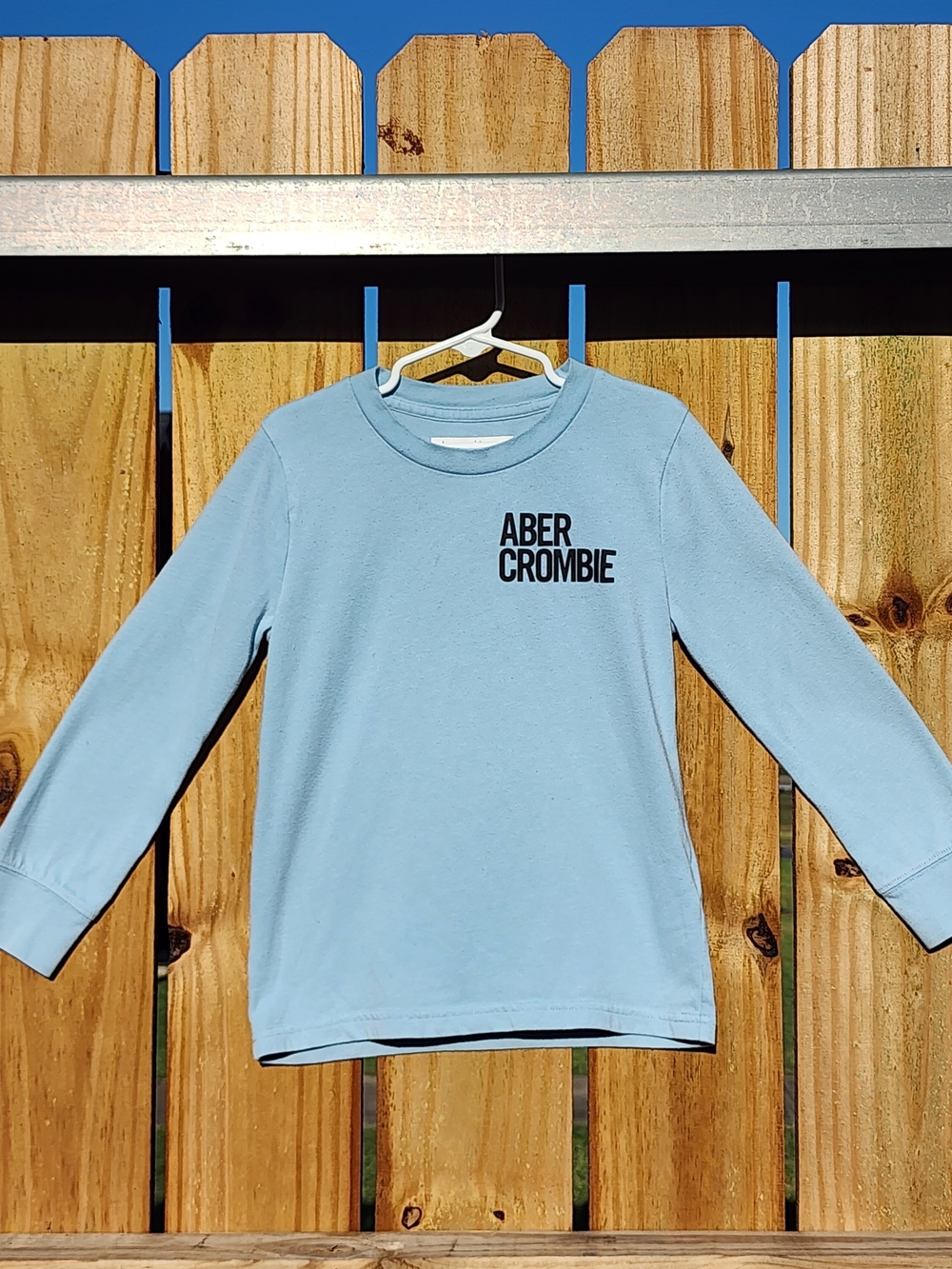 Abercrombie kids Light Blue Long-Sleeve Logo Tee